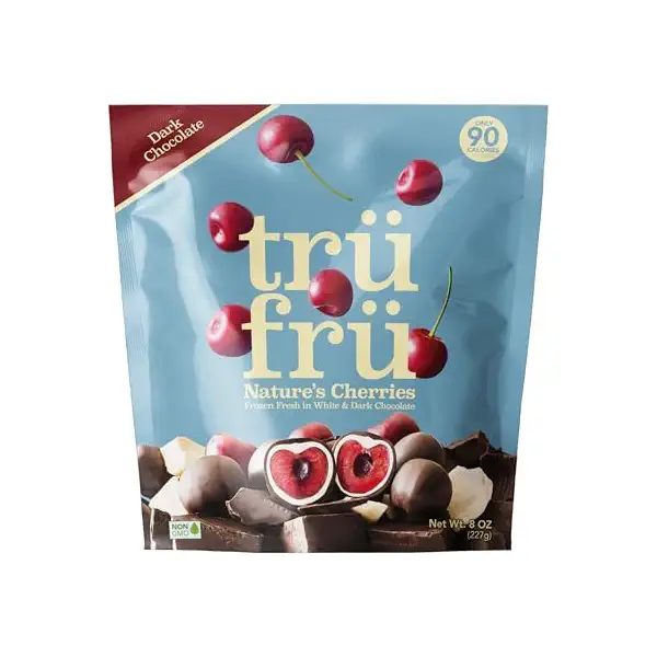 Dark and White Chocolate Cherries, 8 OZ 1