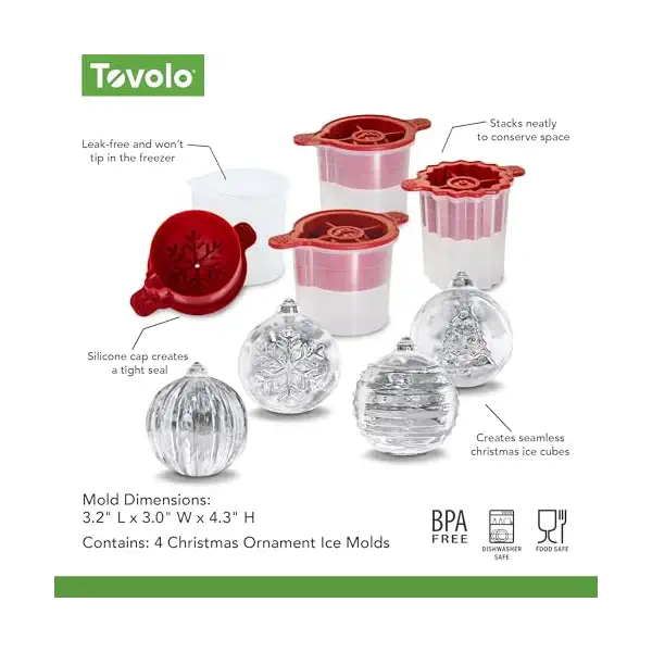 Cayenne Christmas Ornaments Ice Molds 6