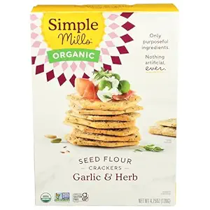 Organic Garlic & Herb Seed Flour Crackers, 4.25 OZ