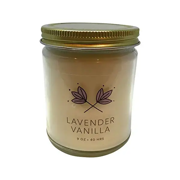 Lavender Vanilla Glass Jar Candle 1