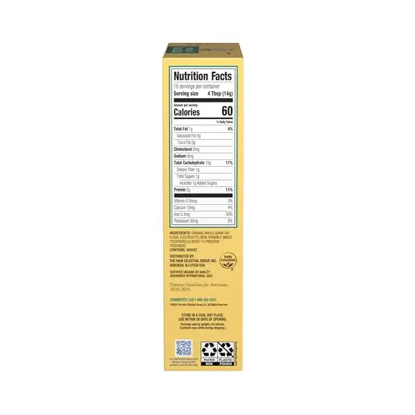 Organic Whole Grain Oatmeal Cereal, 8 OZ 2