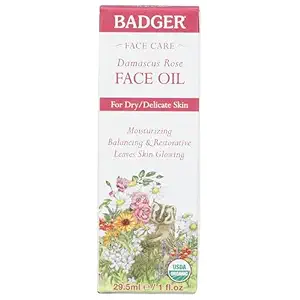 Organic Damascus Rose Face Oil, 1 FZ