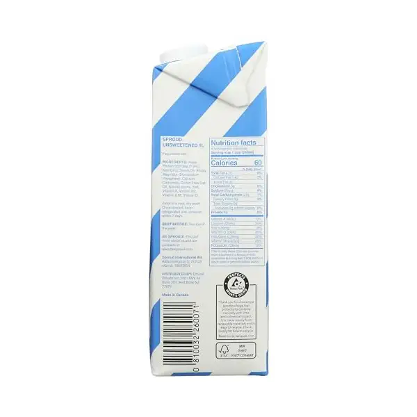 Unsweetened Pea Milk, 33.8 FZ 5