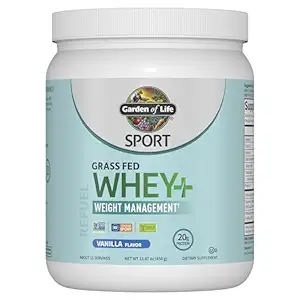 Vanilla Sport Grass Fed Whey plus Weight Management, 15.87 OZ