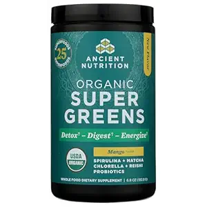 Organic Mango Super Greens Powder, 6.8 OZ