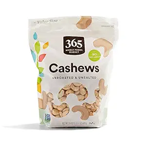 365 by Whole Foods Market, Unsalted & Unroasted Cashews, 24 Ounce