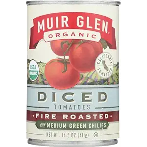Organic Diced Roasted Tomatoes with Chilies, 14.5 OZ