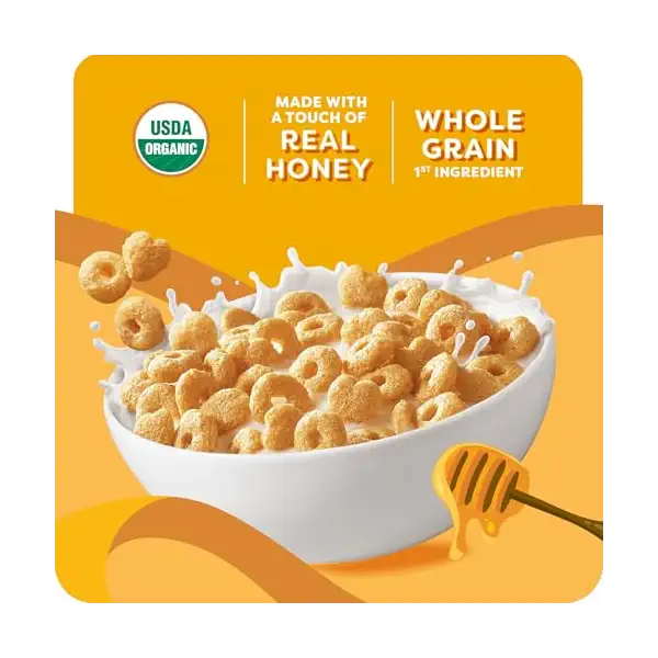 Organic Shapes And Flakes Honey Toasted Cereal, 13.6 OZ 3