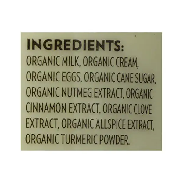 Organic A2 Eggnog, 12 FZ 3