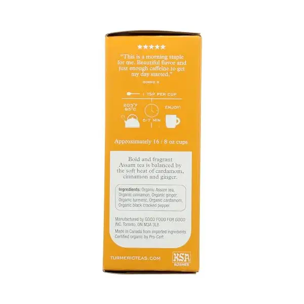 Organic Dawn Assam Turmeric Tea, 1.4 OZ 5