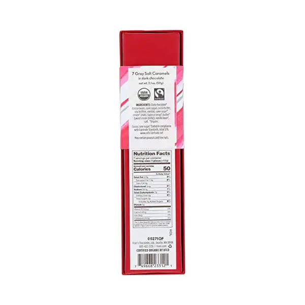 Organic Gray Salt Dark Chocolate Caramels 7 Piece, 2.1 OZ 3