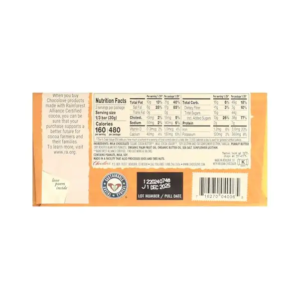 Salted Peanut Butter Milk Chocolate Bar, 90 GR 2