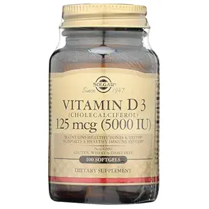 Vitamin D3 Cholecalciferol 5000 Iu Softgels, 100 CT