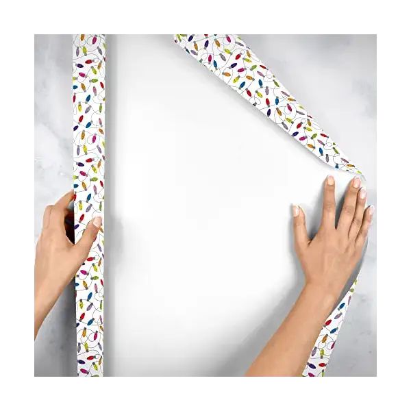 Christmas Lights White Jumbo Roll Wrap, 1 EA 4