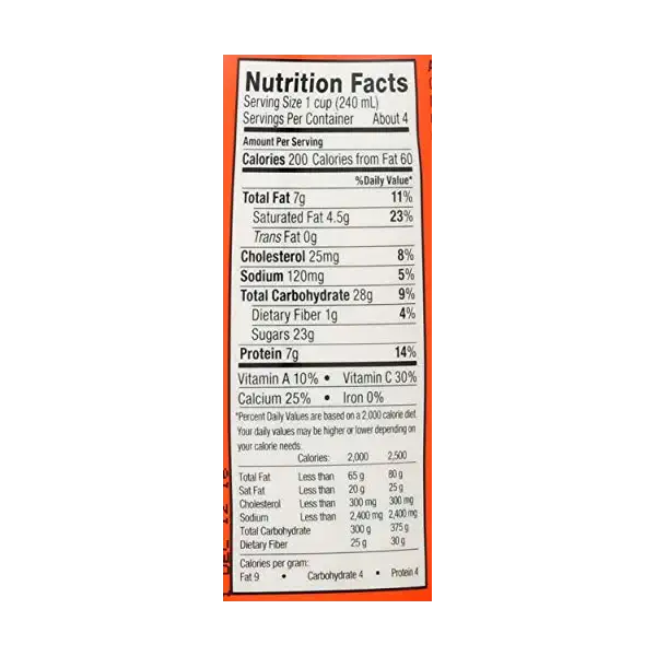 Organic Whole Milk Peach Kefir, 32 FZ 3