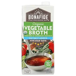 Organic No Salt Added Vegetable Broth, 32 FZ
