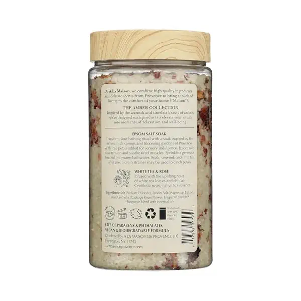 White Tea & Rose Epsom Salt Soak, 16.9 OZ 2
