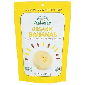Organic Raw Freeze Dried Banana, 2.5 OZ