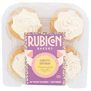 Confetti Birthday Cupcakes 4Count, 10 OZ