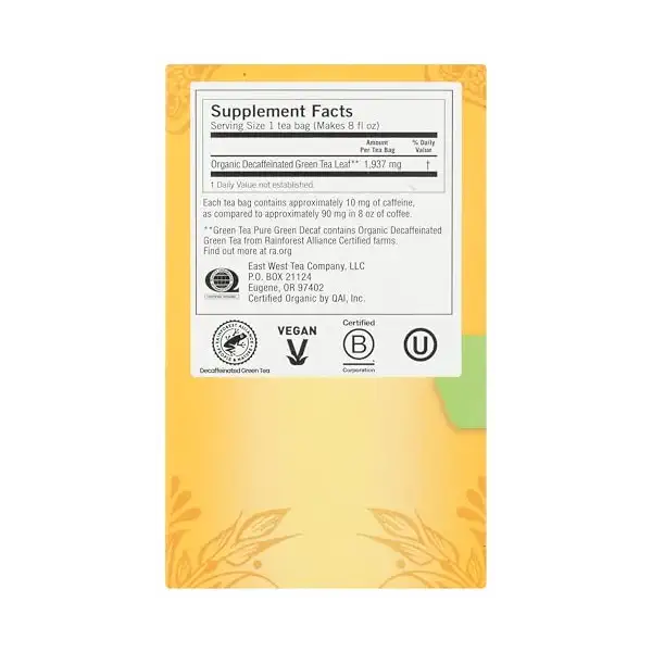 Organic Decaf Pure Green Tea, 16 CT 7