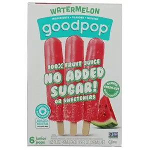 No Sugar Added Watermelon Pops 6 Count, 9.9 OZ