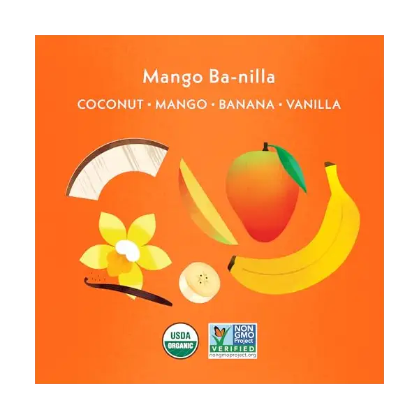Organic Dairy Free Mango Ba Nilla Coconut Melts, 1 OZ 2