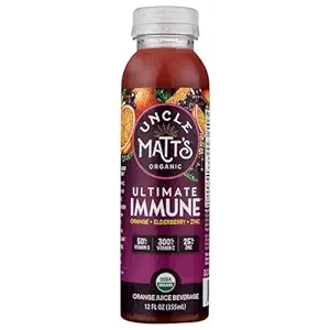 Organic Ultimate Immune Orange Juice With Elderberry, 12 FZ