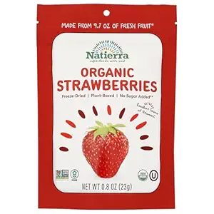 Organic Freeze Dried Srawberries, 0.8 OZ