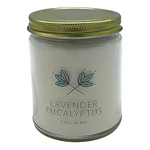 Lavender Eucalyptus Glass Jar Candle, 9 OZ