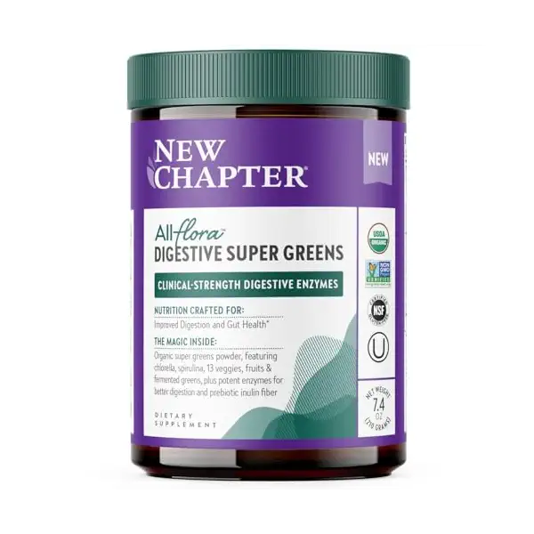 Organic All Flora Digestive Super Greens, 7.4 OZ 1
