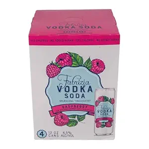 Raspberry Vodka Soda 4pk Cans, 12 FZ