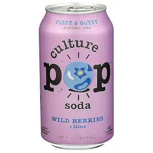 Wild Berries & Lime Probiotic Soda, 12 FZ