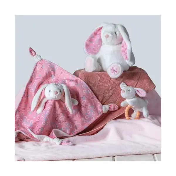 Bella Bunny Rattle Teether 6In 2