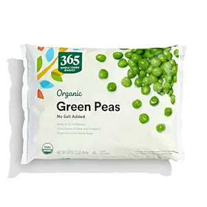 365 Everyday Value, Organic Green Peas No Salt Added, 16 oz, (Frozen)