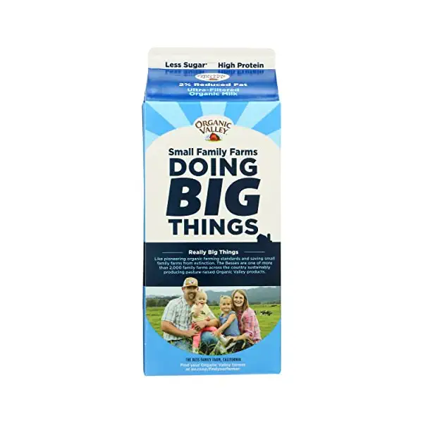 Organic Ultra-Filtered 2% Reduced Fat Milk, 56 FZ 2