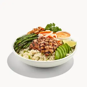 Grilled Garlic Lime Chicken & Avocado Bowl