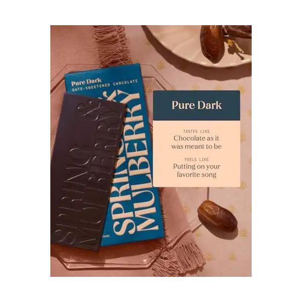 Pure Dark Date Sweetened Chocolate Bar 2