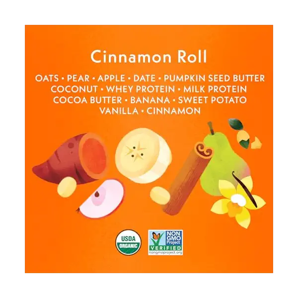 Organic Cinnamon Roll Oat Bar Sgl, 1.6 OZ 2