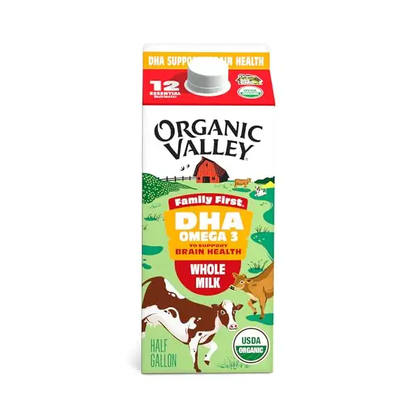 Organic Omega 3 DHA Whole Milk, 0.5 GL 1