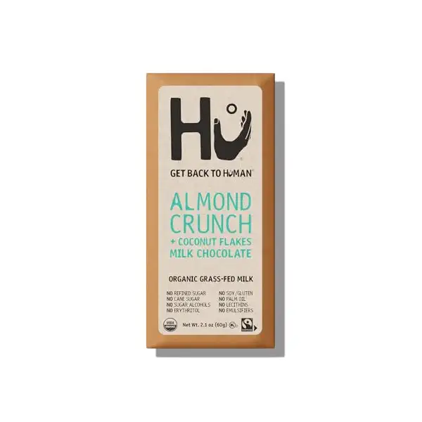 Organic Almond Crunch & Coconut Milk Chocolate Bar, 2.1 OZ 1
