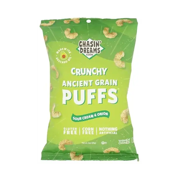 Sour Cream & Onion Ancient Grain Puffs, 4 OZ 1
