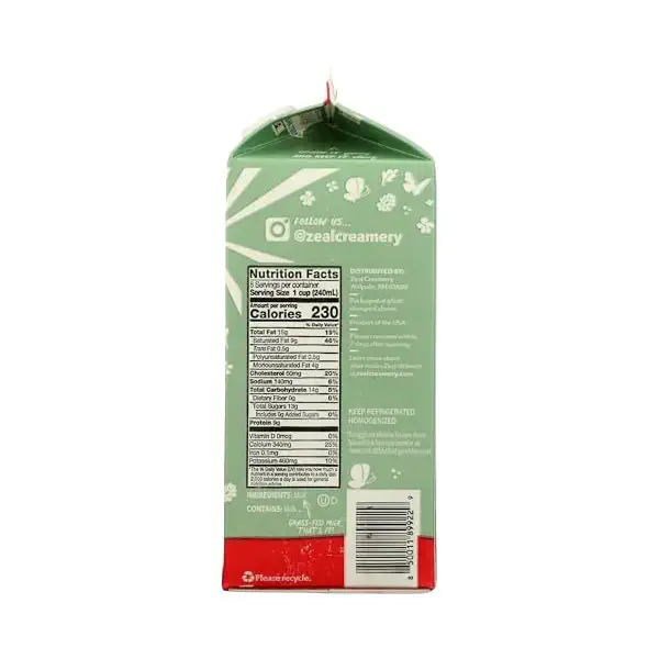 Grass Fed Whole Milk, 64 FZ 5