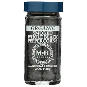 Organic Smoked Black Peppercorns Jar, 2 OZ