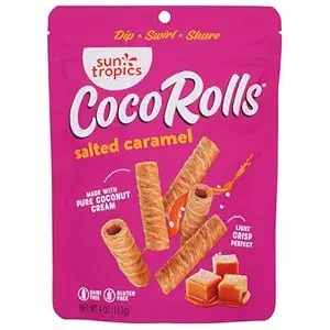 Salted Caramel Rolled Coconut Wafers, 4 OZ