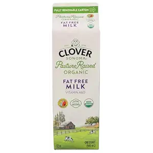 Organic Fat Free Milk, 1 QT