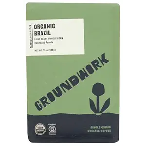 Organic Brazil Whole Bean Coffee, 12 OZ