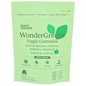 Wondergreens Green Apple Gummies, 60 CT