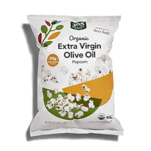 Organic Extra Virgin Olive Oil and Sea Salt Popcorn, 5 OZ