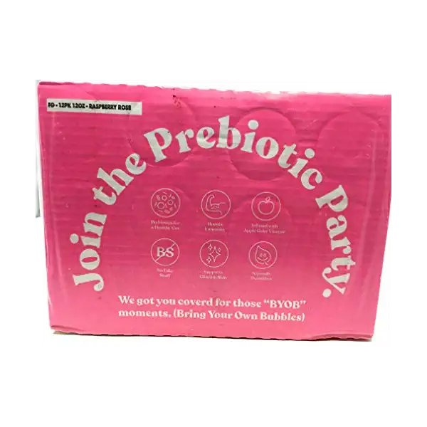 Raspberry Rose Prebiotic Soda, 12 Fl Oz (Pack of 12) 2