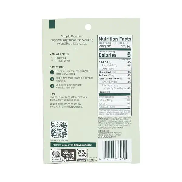 Organic Hollandaise Sauce Mix, 0.74 OZ 2